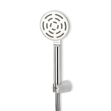 Halos ABS hand shower with 304 stainless steel flexible tube (1 m) and wall hook on a white background.