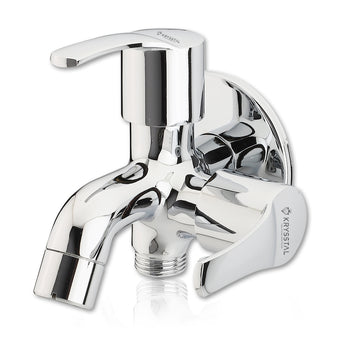 Icon Two Way Bib Tap (Double Handle) with Round Wall Flange