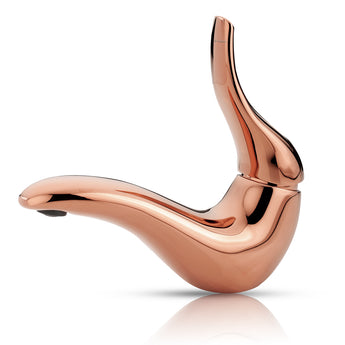 Curve Rose Gold Pillar Tap for Wash Basin