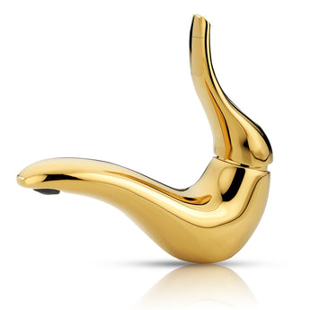 Curve Gold Pillar Tap for Wash Basin