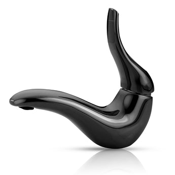 Curve Black Pillar Tap for Wash Basin
