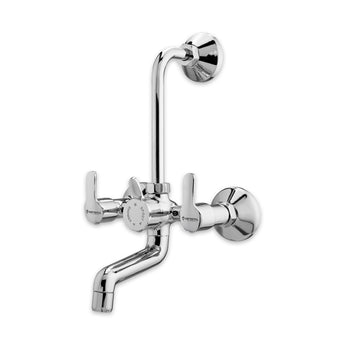 Mirage Brass Wall Mixer Tap for Bathroom with L-Bend and Flanges