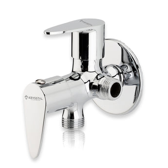 Eeco Two-Way Angle Valve (Double Handle) with Round Wall Flange