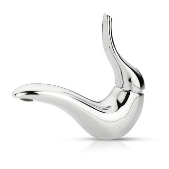 Curve Silver Pillar Tap for Wash Basin