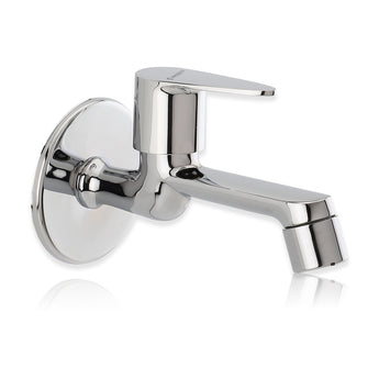Eeco Long Body Bib Tap with Round Wall Flange