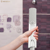 Glide ABS Hand-holding Shower with flowing water & 304-SS Flexible Shower Tube (1 m).