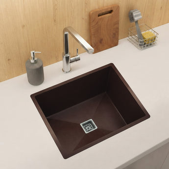 Quartz Brown (18 x 16 x 8 Inches) Single Bowl Kitchen Sink