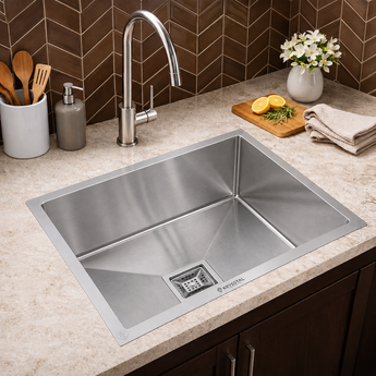 Handmade 304-SS Single Bowl (21x 18 x 10 inches) Kitchen Sink