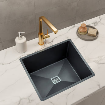Quartz Grey (18 x 16 x 8 Inches) Single Bowl Kitchen Sink