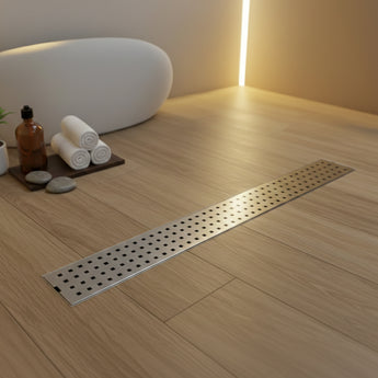 Quattro 304-SS (36"x 4") Shower Drain Channel with Cockroach Trap - Side Hole