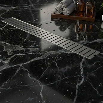 Vertiline 304-SS (24"x 4") Shower Drain Channel with Cockroach Trap - Center Hole