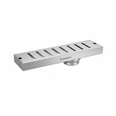 Vertiline 304-SS (12"x 4") Shower Drain Channel with Cockroach Trap - Side Hole