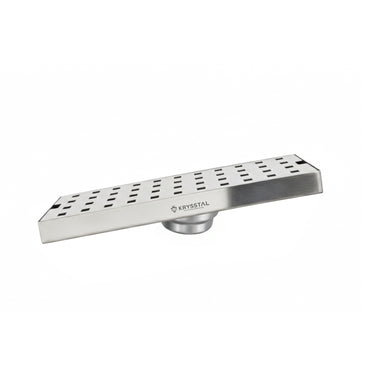 Quattro 304-SS (12"x 4") Shower Drain Channel with Cockroach Trap - Center Hole