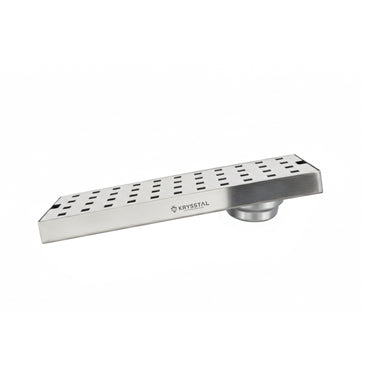 Quattro 304-SS (12"x 4") Shower Drain Channel with Cockroach Trap - Side Hole