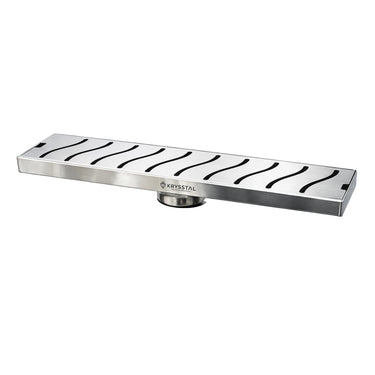 Ripple 304-SS (18"x 4") Shower Drain Channel with Cockroach Trap - Center Hole