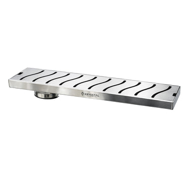 Ripple 304-SS (18"x 4") Shower Drain Channel with Cockroach Trap - Side Hole