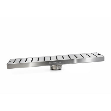 Vertiline 304-SS (18"x 4") Shower Drain Channel with Cockroach Trap - Center Hole