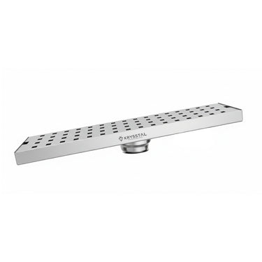 Quattro 304-SS (18"x 4") Shower Drain Channel with Cockroach Trap - Center Hole