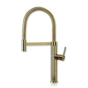Regent Gold Flexible Pull-out Kitchen Sink Mixer Tap