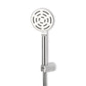 Halos ABS hand shower with 304 stainless steel flexible tube (1 m) and wall hook on a white background.
