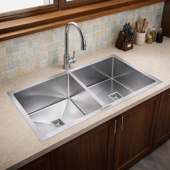Handmade Premium SS Double Bowl (37 x 18 x 10 inches) Kitchen Sink