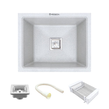Quartz Cera Dotted (18 x 16 x 8 Inches) Single Bowl Kitchen Sink
