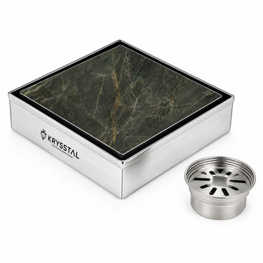 Tile-Insert 304-SS (5" x 5") Floor Drain with Advanced Cockroach Trap