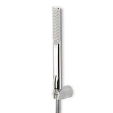 Glide ABS Hand Shower with 304-SS Flexible Shower Tube with 1 m Wall Hook on White Background.