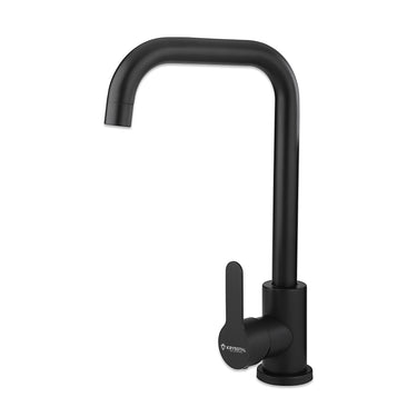 Rivera Black Kitchen Sink Mixer Tap with L-Bend Swivel Spout