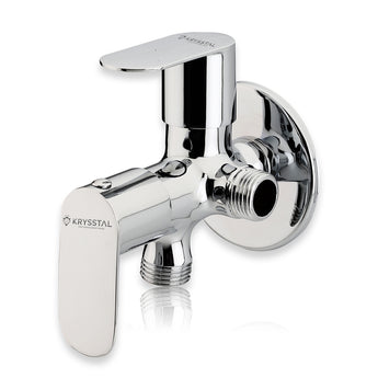 Royal Two-Way Angle Valve (Double Handle) with Round Wall Flange