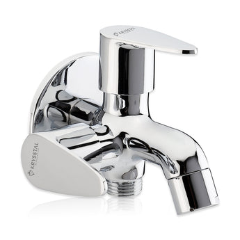 Eeco Two Way Bib Tap (Double Handle) with Round Wall Flange