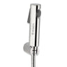 A chrome health faucet with a 304-SS shower tube and wall hook.