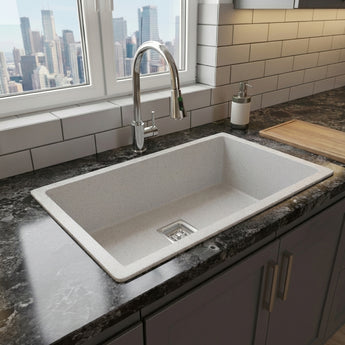 Quartz Red Moon (24 x 18 x 10 Inches) Single Bowl Kitchen Sink
