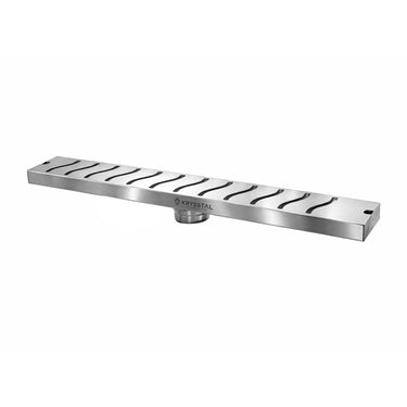Ripple 304-SS (24"x 4") Shower Drain Channel with Cockroach Trap - Center Hole