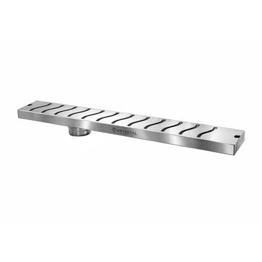 Ripple 304-SS (24"x 4") Shower Drain Channel with Cockroach Trap - Side Hole