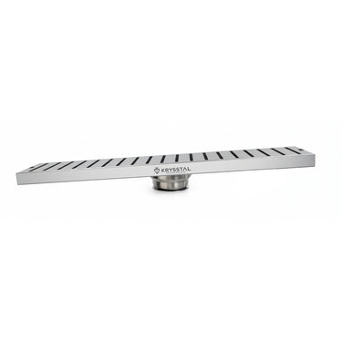 Vertiline 304-SS (24"x 4") Shower Drain Channel with Cockroach Trap - Center Hole