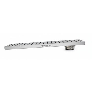 Vertiline 304-SS (24"x 4") Shower Drain Channel with Cockroach Trap - Side Hole