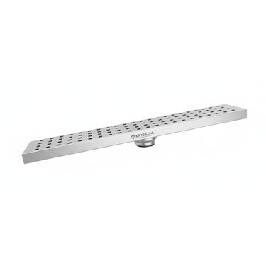 Quattro 304-SS (24"x 4") Shower Drain Channel with Cockroach Trap - Center Hole