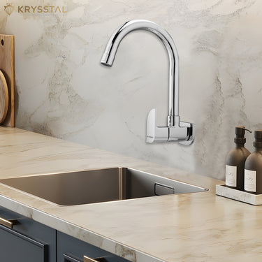 Merlin Wall-Mount Kitchen Sink Tap with Wall Flange