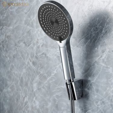 Triva ABS Triple Flow Hand Shower with 304-SS Flexible Shower Tube (1m) & Wall Hook