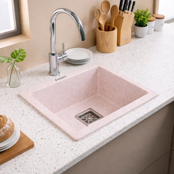 Quartz Red Moon (18 x 16 x 8 Inches) Single Bowl Kitchen Sink