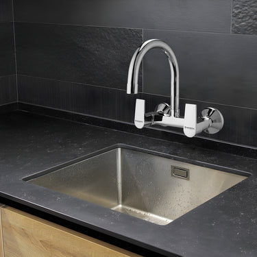 Angelo Kitchen Sink Mixer Tap with Wall Flanges