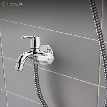 Mirage Two Way Bib Tap (Double Handle) with Wall Flange