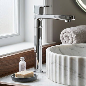 Merlin Tall Body Pillar Tap for Counter Top Wash Basin