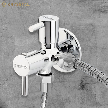 Vitra Two-Way Angle Valve (Double Handle) with Round Wall Flange
