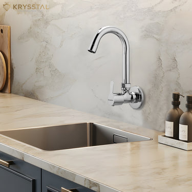 Prada Wall-Mount Kitchen Sink Tap with Wall Flange
