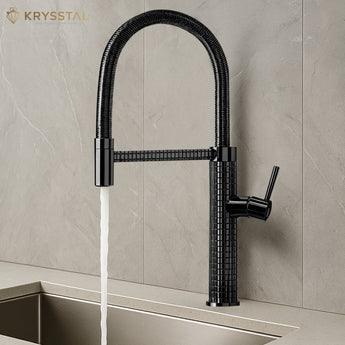 Regent Black Flexible Pull-out Kitchen Sink Mixer Tap