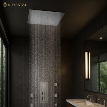 Aura Luxury Spa Ceiling Shower - Rainfall (20 x 20 Inches)