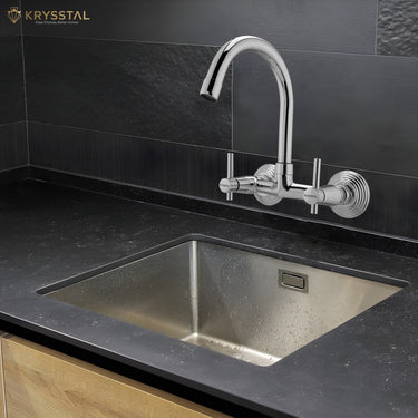 Plexa Kitchen Sink Mixer Tap with Wall Flanges