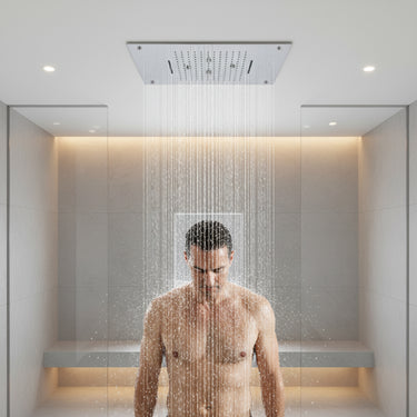 Skyfall Triple Flow Luxury Spa Ceiling Shower - Rain, Mist & Waterfall (22 x 20 Inches)